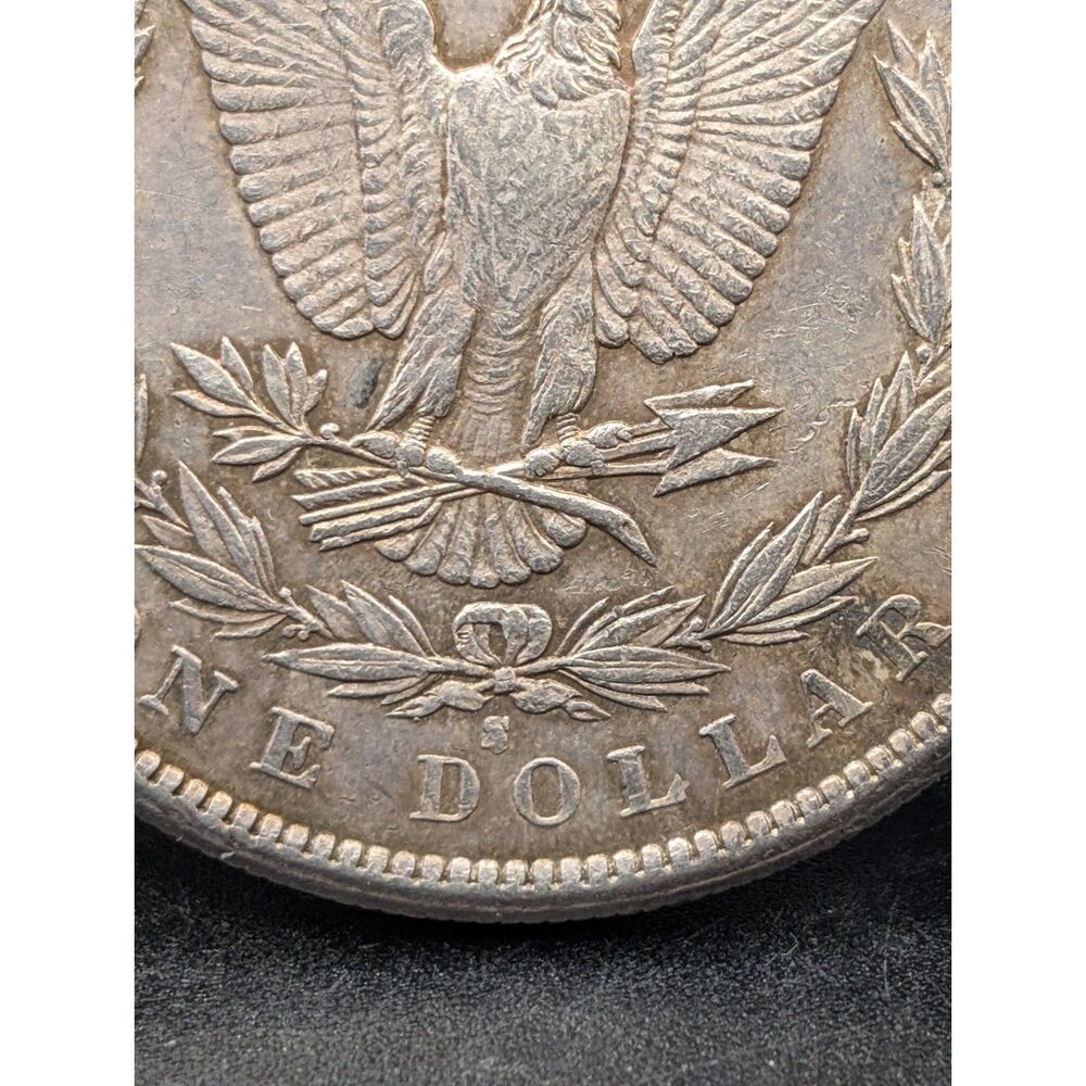 1881 S Morgan Silver Dollar Re-Punched Mint Mark RPM Variety 90% Silver Coin